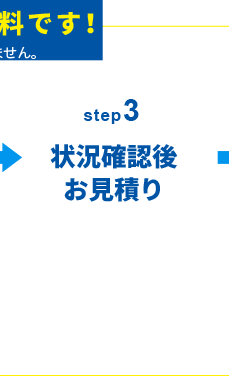 3 状況確認後お見積り